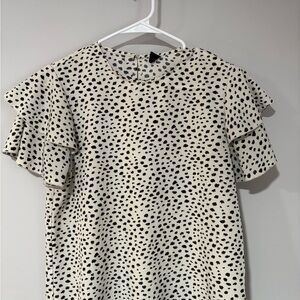 SHEIN Black and White Patterned Blouse